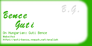 bence guti business card